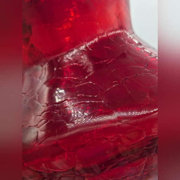 Two Hand Blown Crackle Glass Creamers/Small Pitcher vintage - Picture 6 of 9